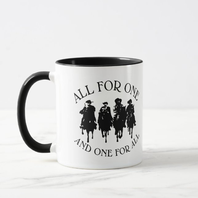 ALL FOR ONE THREE MUSKETEERS DUMAS MUG (Left)