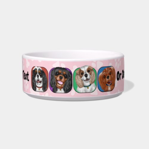 All Four Cavalier King Charles Cute  Bowl