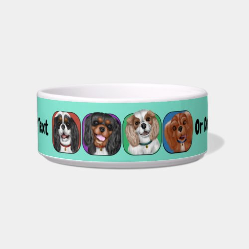 All Four Cavalier King Charles Cute    Bowl