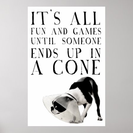All Fun & Games Until Someone Ends Up In A Cone Poster