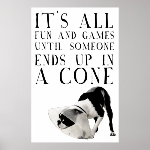 All fun  games until someone ends up in a cone poster