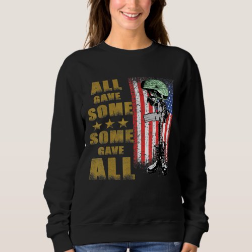 All Gave Some Some Gave All Battlefield Cross Sweatshirt