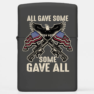 All Gave Some Some Gave All-Patriotic Eagle Rifle Zippo Lighter