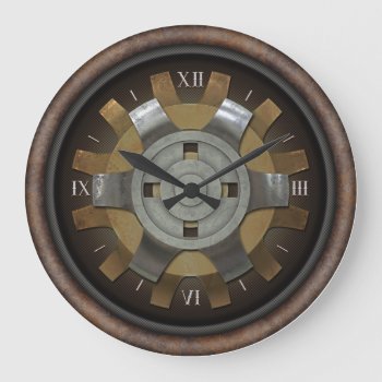 All Geard Up Large Clock by artNimages at Zazzle