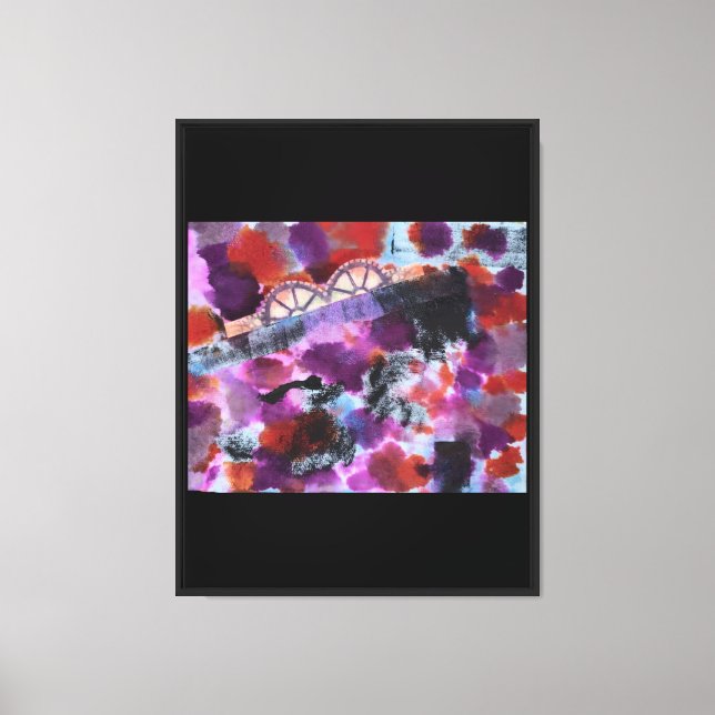 All Geared Up Inkblot of the Purpinklue Canvas Print (Front)