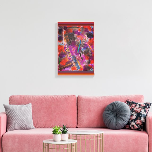 All Geared Up Stretched Canvas Print (Insitu(LivingRoom))
