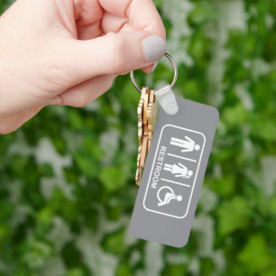 All Gender Bathroom Symbol Keychain