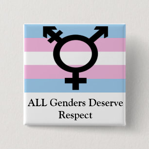All Genders Deserve Respect Pinback Button
