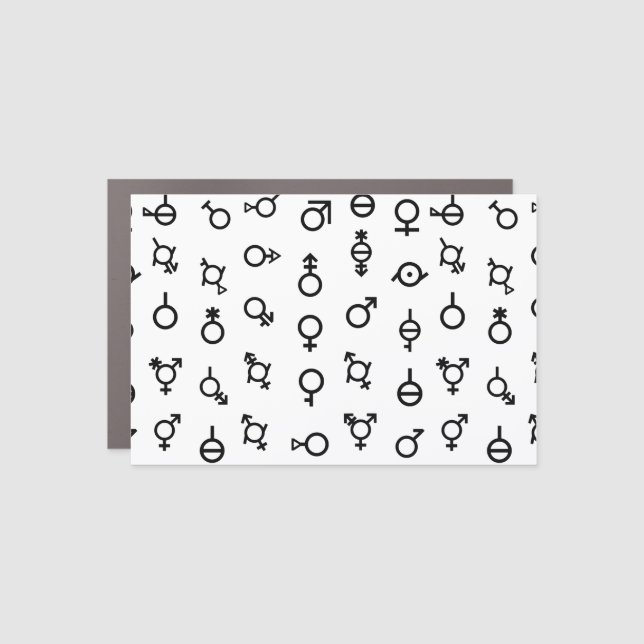 All Genders Pride Flag Car Magnet (Front)