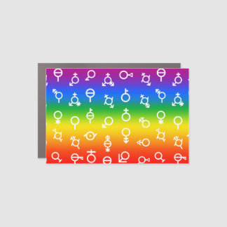 All Genders Rainbow Pride Flag Car Magnet