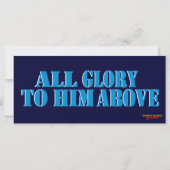 All Glory to Him Above Bookmark (Back)