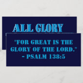 All Glory to Him Above Bookmark (Front/Back)