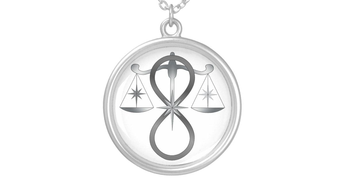 All Gods Universal Power Monochrome Symbol Silver Plated Necklace | Zazzle