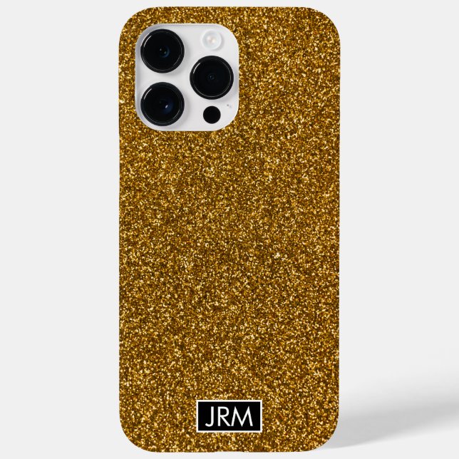 All Gold Glitter Sparkles Shiny Custom Monogram Case-Mate iPhone Case (Back)