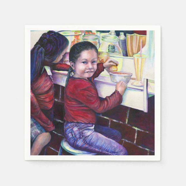 All Good Girls Get Ice Cream Paper Napkins (Front)