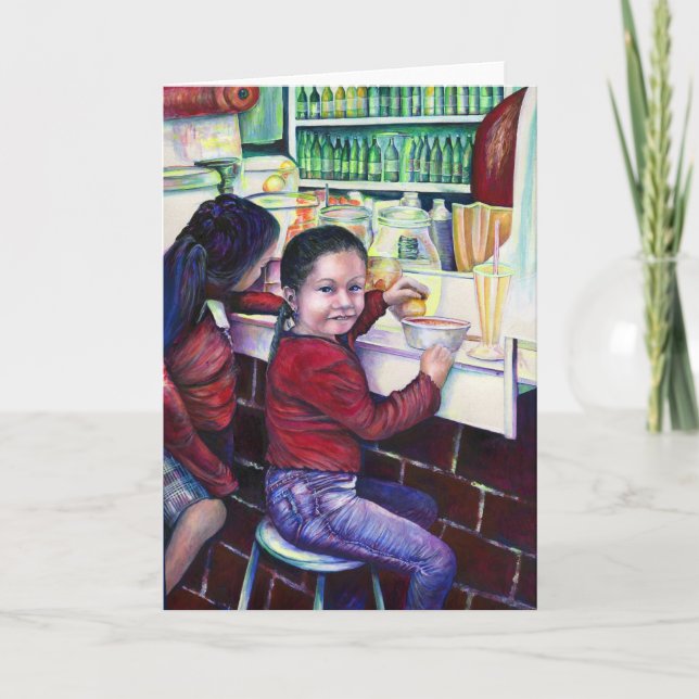 All Good Girls Gets Ice Cream Greeting Card (Front)