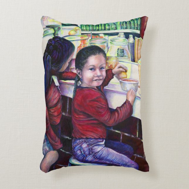 All Good little Girls get Ice Cream, Mexico Accent Pillow (Front(Vertical))