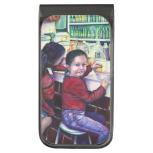 All Good little Girls get Ice Cream, Mexico Gunmetal Finish Money Clip