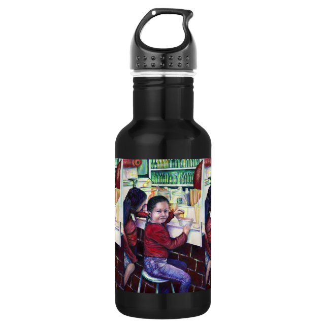 All Good little Girls get Ice Cream, Mexico Stainless Steel Water Bottle (Front)