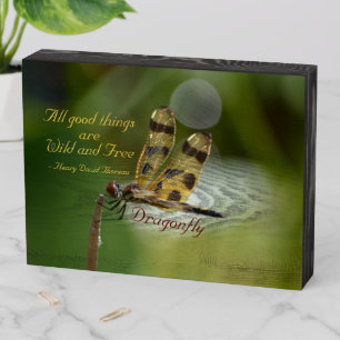 All Good Things are Wild and Free Thoreau Quote Wooden Box Sign