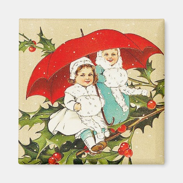 All Good Wishes Vintage Magnet (Front)