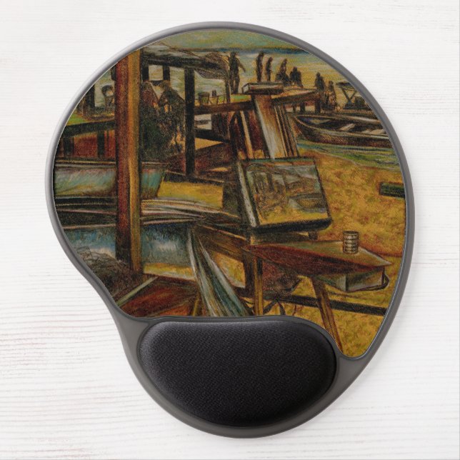 All Great Painting Starts with one Brush Stroke Gel Mouse Pad (Front)