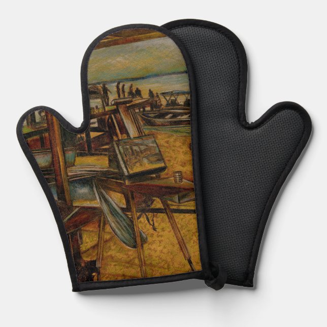 All Great Painting Starts with One Brush Stroke  Oven Mitt (Front/Back)