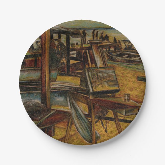 All Great Painting starts with one Brush Stroke Paper Plates (Front)