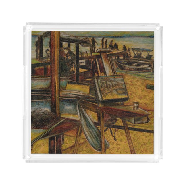 All Great Paintings Start with One Brush Stoke Acrylic Tray (Front)