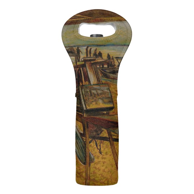 All Great Paintings Start with One Brush Stoke Wine Bag (Front)