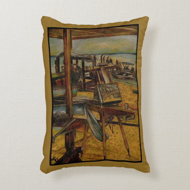 All Great Paintings Starts with One Brush Stoke Decorative Pillow (Front(Vertical))