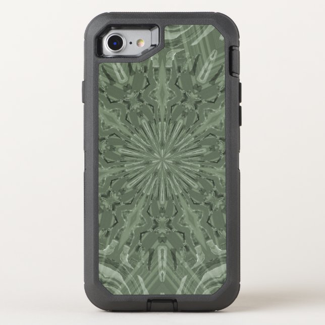 all green funky pattern otterbox iPhone case (Back)