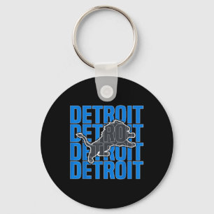 All Grit - Detroit Cool Retro Lion Lovers Detroit  Keychain