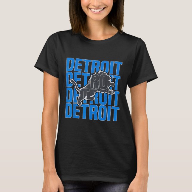 All Grit - Detroit Cool Retro Lion Lovers Detroit  T-Shirt (Front)