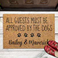 Dog Door Mat, Funny Doormat, Funny Welcome Mat, Doormat Dogs, Custom  Personalized Door Mat, Dog Decor, Mat, Gifts for Dog Lovers, Paw Prints 