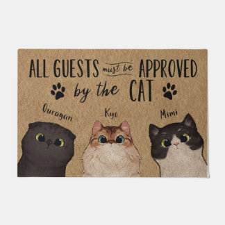 All Guests Must Be Approved By The Cat | Cat Lover Doormat
