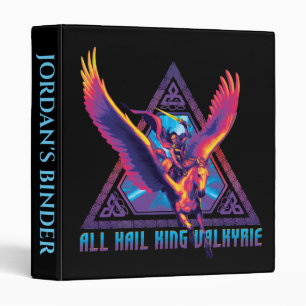 All Hail King Valkyrie Psychedelic Graphic 3 Ring Binder