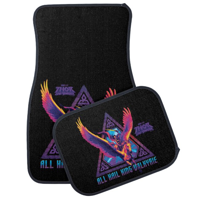 All Hail King Valkyrie Psychedelic Graphic Car Floor Mat (Set)