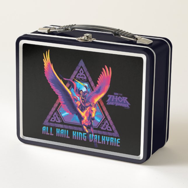 All Hail King Valkyrie Psychedelic Graphic Metal Lunch Box (Front)