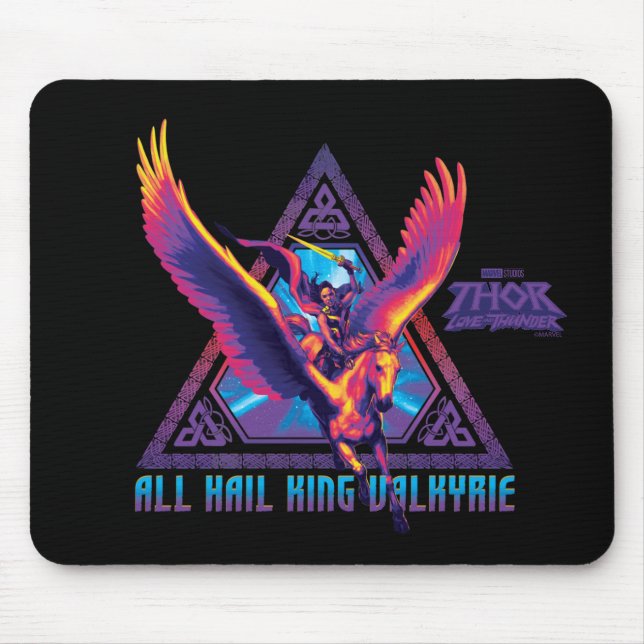 All Hail King Valkyrie Psychedelic Graphic Mouse Pad (Front)