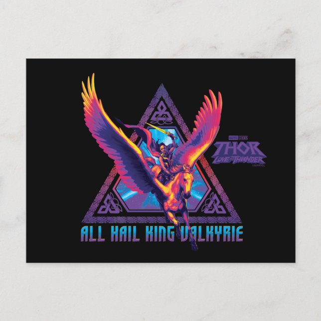 All Hail King Valkyrie Psychedelic Graphic Postcard (Front)