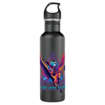 All Hail King Valkyrie Psychedelic Graphic Stainless Steel Water Bottle