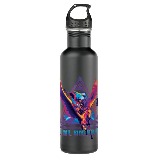 All Hail King Valkyrie Psychedelic Graphic Stainless Steel Water Bottle (Front)