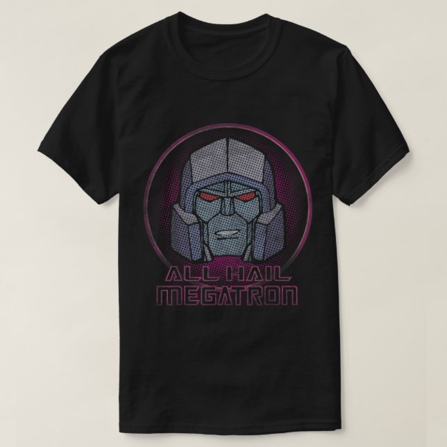 All Hail Megatron Portrait T-Shirt (Design Front)