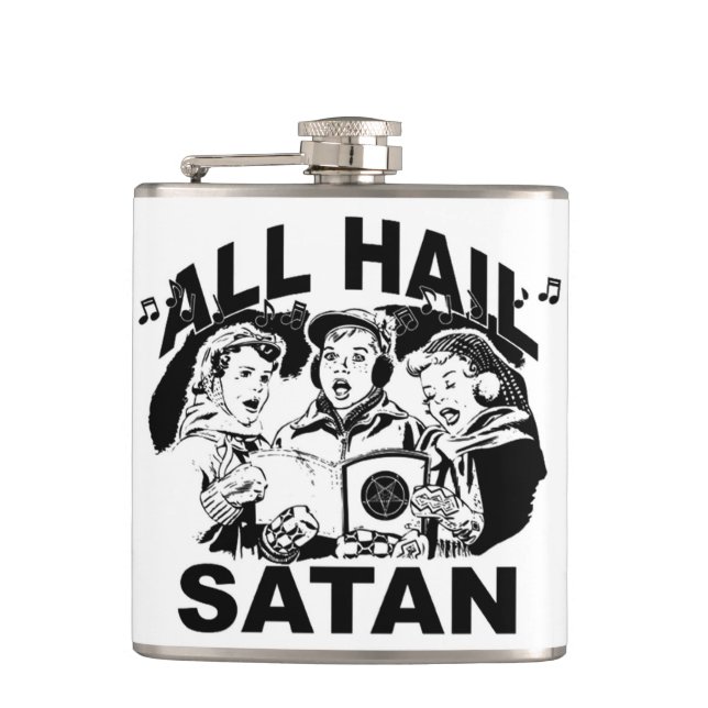 All Hail Satan Flask (Front)