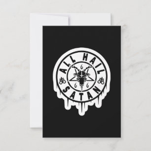All Hail Satan Goat Gift Xmas Gift RSVP Card