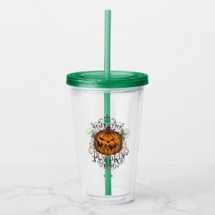 All Hail The Pumpkin King - Gothic Flames Acrylic Tumbler