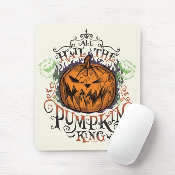 All Hail The Pumpkin King - Gothic Flames Mouse Pad
