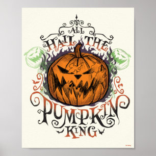 All Hail The Pumpkin King - Gothic Flames Poster