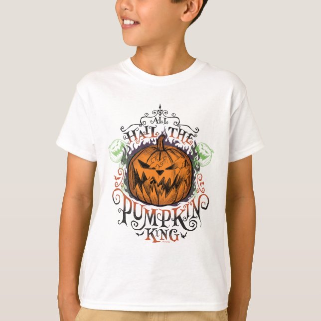 All Hail The Pumpkin King - Gothic Flames T-Shirt (Front)